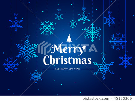 Snowflake Christmas background 45150369