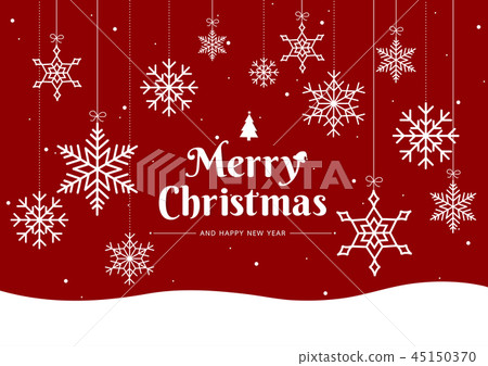 Snowflake Christmas background 45150370