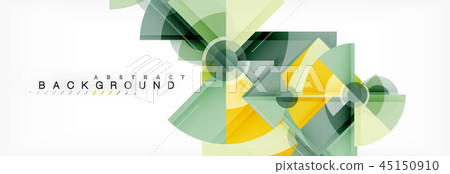 Triangles and circle geometric background Triangles and circle geometric background 45150910
