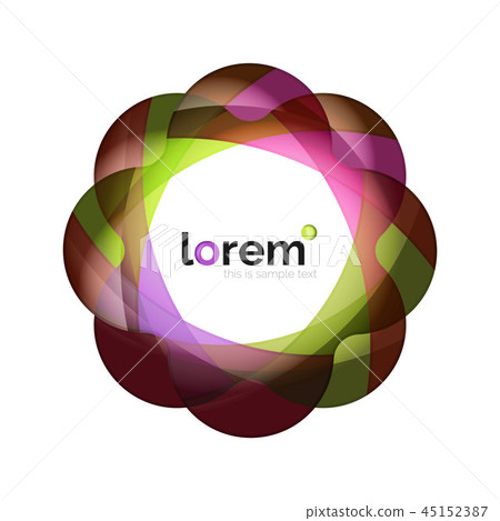 Abstract geometric design logo made of flowing elements Abstract geometric design logo made of flowing elements 45152387