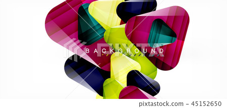 Glass triangles modern geometric composition, abstract background 45152650