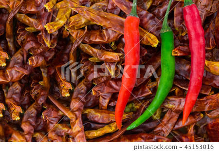 fresh hot chili pepper red green in the center fresh hot chili pepper red green in the center 45153016