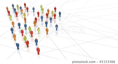 Network of people with connections or relations Network of people with connections or relations 45153366