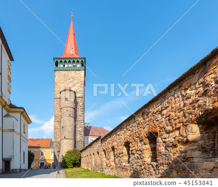 Valdice Gate, or Valdicka brana, and historical town fortification in Jicin, Czech Republic 45153841