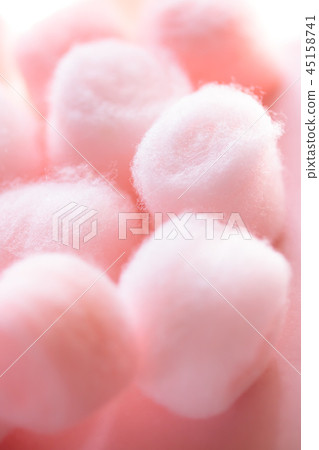 Pink cotton ball 45158741