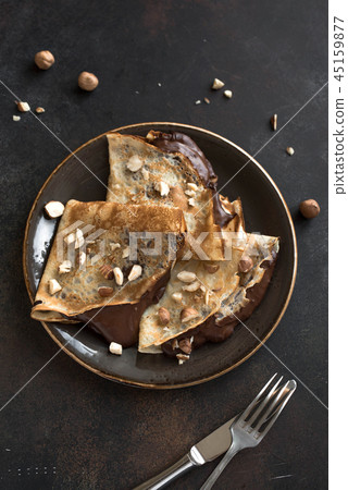 Crepes with chocolate Crepes with chocolate 45159877