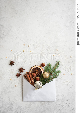 Christmas composition with spices 45159886