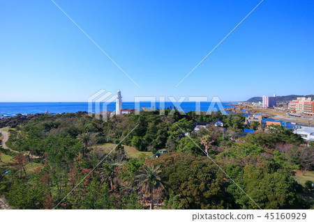 Aerial view near Minami Boso city Shirahamacho Nojimazaki lighthouse 45160929