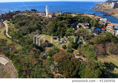 Aerial view near Minami Boso city Shirahamacho Nojimazaki lighthouse Aerial view near Minami Boso city Shirahamacho Nojimazaki lighthouse 45160956