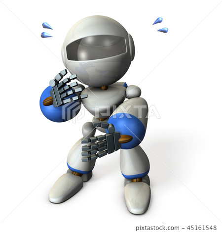 一個可愛的機器人，隨意看著 45161548