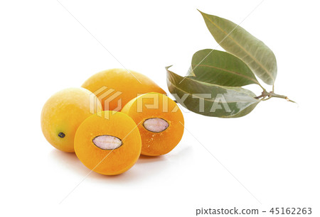 sweet Marian plum thai fruit isolated on white 45162263