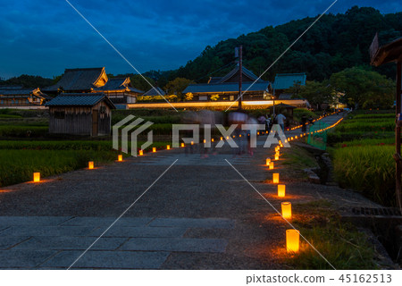 Nara Asuka Village Corridor of Asuka light A slope in front of Tachibana-ji Temple Nara Asuka Village Corridor of Asuka light A slope in front of Tachibana-ji Temple 45162513