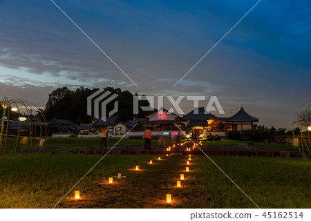 Nara Asukamura Corridor of Asuka light Light up in front of Kawahara temple Nara Asukamura Corridor of Asuka light Light up in front of Kawahara temple 45162514