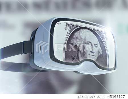 Virtual reality glasses, business, technology, internet and networking concept Virtual reality glasses, business, technology, internet and networking concept 45163127