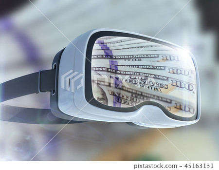 Virtual reality glasses, business, technology, internet and networking concept Virtual reality glasses, business, technology, internet and networking concept 45163131