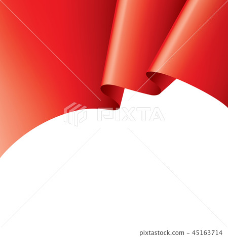 Waving the red flag on a white background 45163714