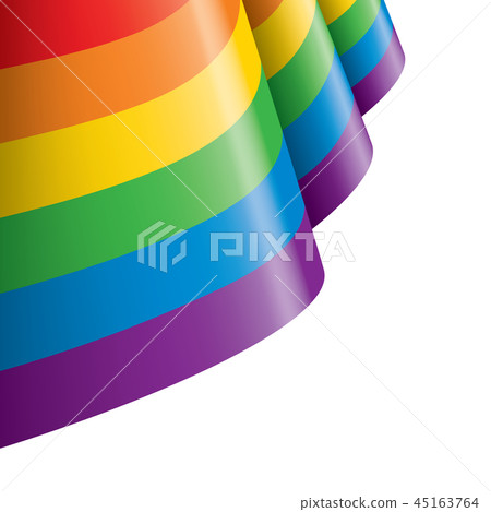 Vector a rainbow flag waving on white background - Stock Illustration ...