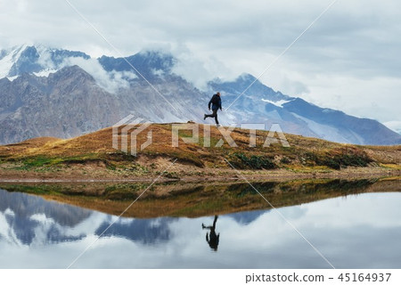 Landscape on mountain lake Koruldi 45164937