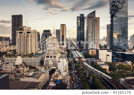 Bangkok downtown and business financial district Bangkok downtown and business financial district 45165179