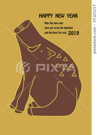 Stock Illustration: new year's card template Stock Illustration: new year's card template 45165257
