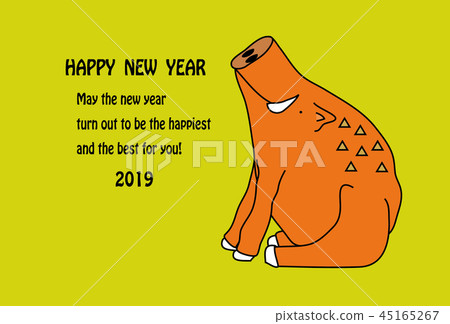 Stock Illustration: new year's card template Stock Illustration: new year's card template 45165267