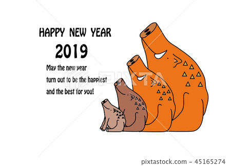 Stock Illustration: new year's card template Stock Illustration: new year's card template 45165274
