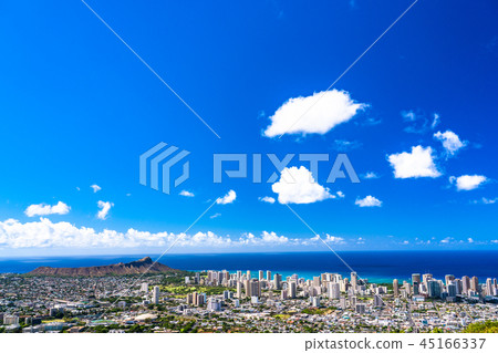 "Hawaii" Panoramic view of Honolulu from the Tantalus Hill "Hawaii" Panoramic view of Honolulu from the Tantalus Hill 45166337