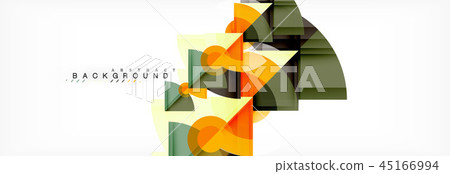 Triangles and circle geometric background Triangles and circle geometric background 45166994