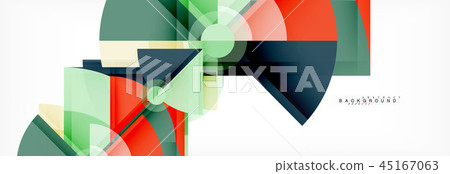 Triangles and circle geometric background 45167063