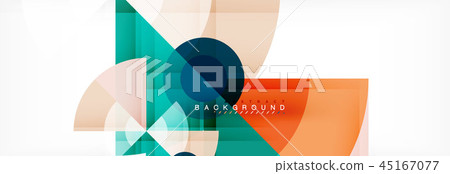 Trendy circles composition geometric background 45167077