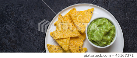Latinamerican food Guacamole With Corn Chips Latinamerican food Guacamole With Corn Chips 45167371