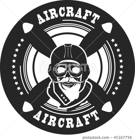 aviator skull emblem 45167756