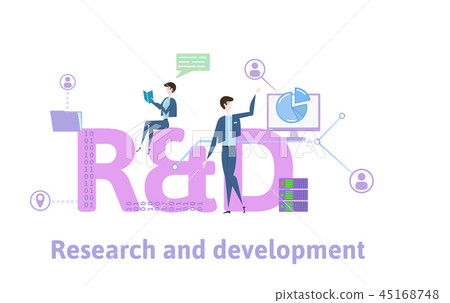 R And D, Research And Development. Concept...-插圖素材 [45168748] - PIXTA圖庫