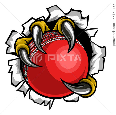 Cricket Ball Eagle Claw Talons Tearing Background 45169437