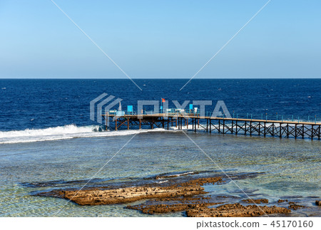 Red Sea Egypt - Pier above the Coral Reef Red Sea Egypt - Pier above the Coral Reef 45170160