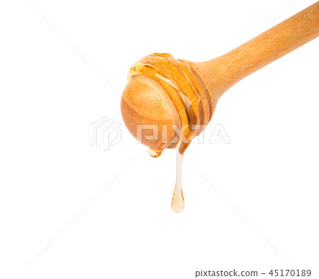 Honey dripping isolated on white background Honey dripping isolated on white background 45170189