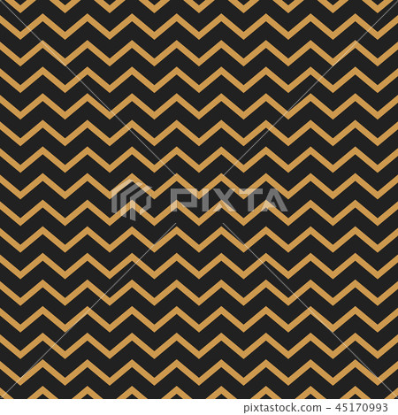 Chevron vector seamless pattern background gold thin lines on black. Chevron vector seamless pattern background gold thin lines on black. 45170993