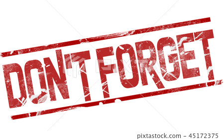 Don't forget word between red line - Stock Illustration [45172375] - PIXTA