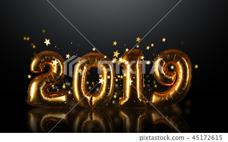 New Year 2019 celebration concept 45172615