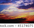 日落天空風景繪畫 45174075