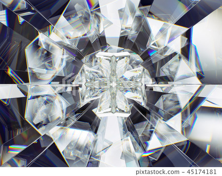 diamond structure extreme closeup and kaleidoscope 45174181