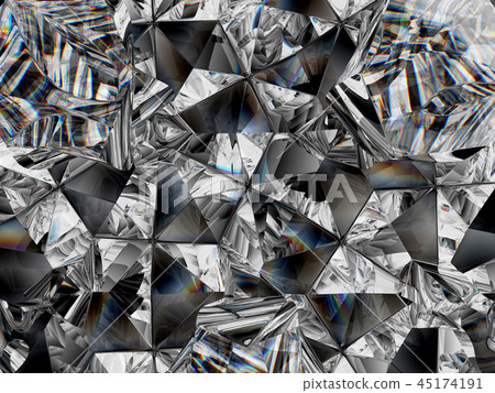 Diamond Texture Closeup And Kaleidoscope Stock Illustration