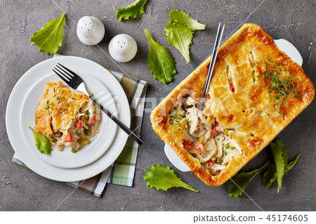 Chicken Pot Pie on a plate Chicken Pot Pie on a plate 45174605