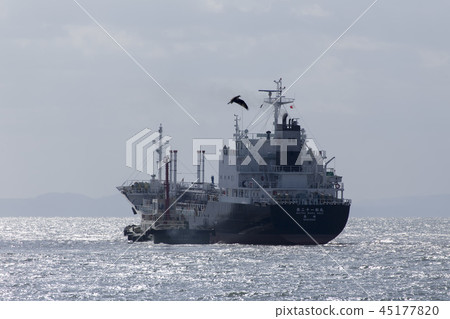 Cargo ship leaving Oiketa City Miike Port, Cargo ship leaving Oiketa City Miike Port, 45177820