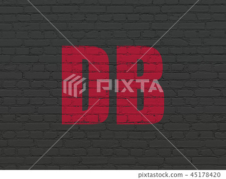 Stock market indexes concept: DB on wall background 45178420