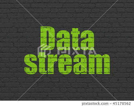 Information concept: Data Stream on wall background 45178562