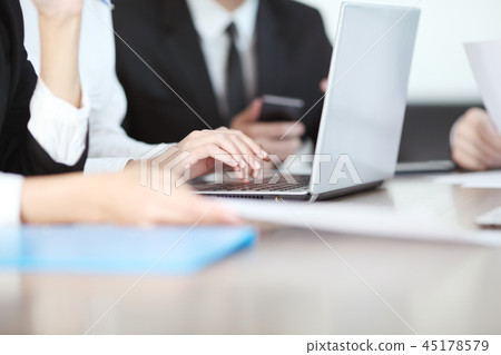 Business people working together at meeting 45178579