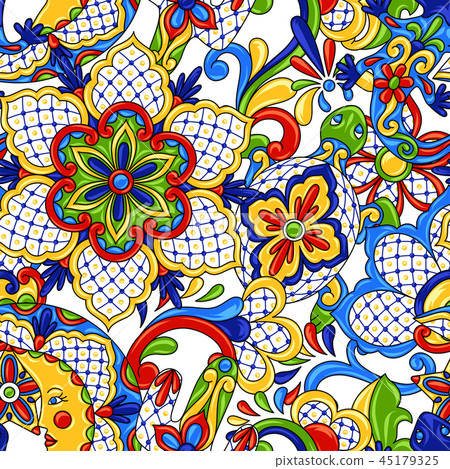 Mexican seamless pattern. 45179325