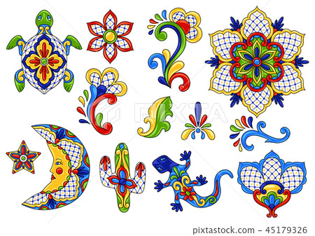 Mexican traditional decorative objects. 45179326