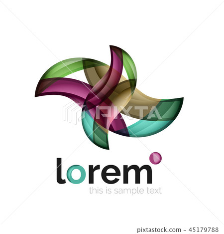 Geometric abstract business icon template, smooth shape Geometric abstract business icon template, smooth shape 45179788